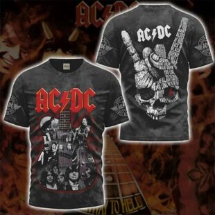 Rock Music ACDC Band Pattern All Over Print T-Shirt