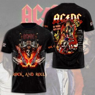 Rock Music ACDC Songs 3D All Over Print T-Shirt