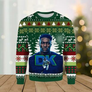 14 DK Metcalf Seahawks Ugly Christmas Sweater