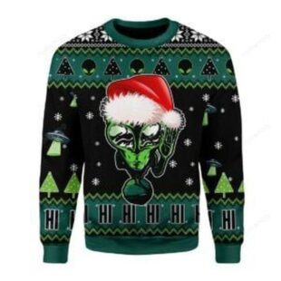 Alien Greeting Ugly Christmas Sweater