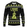 Alien I Want To Believe Ugly Christmas Sweater