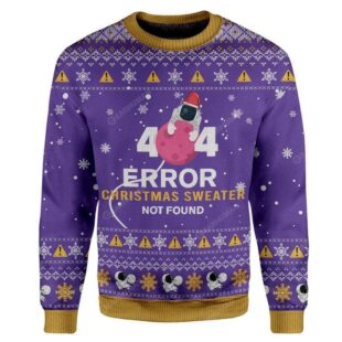 Astronaut 404 Error Ugly Christmas Sweater