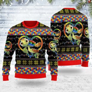 Autism Turtle Be You The World Will Adjust Ugly Christmas Sweater