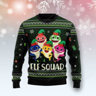Baby Shark Elf Squad Ugly Christmas Sweater