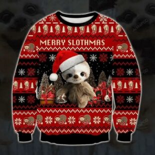 Baby Sloth Santa Ugly Christmas Sweater