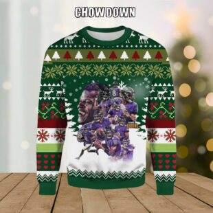 Basketball Nba Lamar Jackson Baltimore Ravens Ugly Christmas Sweater