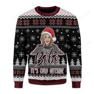 Bebe Its Cold Outside Moira Rose Ugly Christmas Sweater