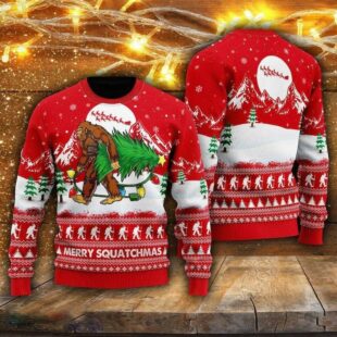 BigFoot Christmas Tree Ugly Christmas Sweater