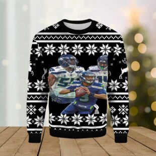 Bobby Wagner DK Metcalf Russell Wilson Ugly Sweater
