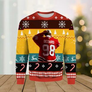 Conor Bedard #98 Chicago Blackhawks Ugly Sweater